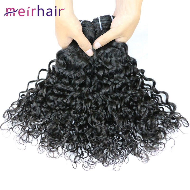 100% Human Hair Italy Curly Wave Natural Color Weaves